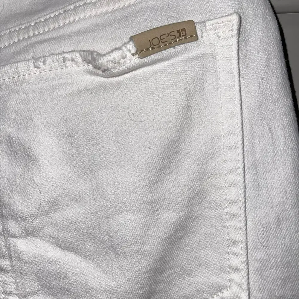 Joe’s Jeans Joy White Frayed Step Hem Denim Mini Skirt 26